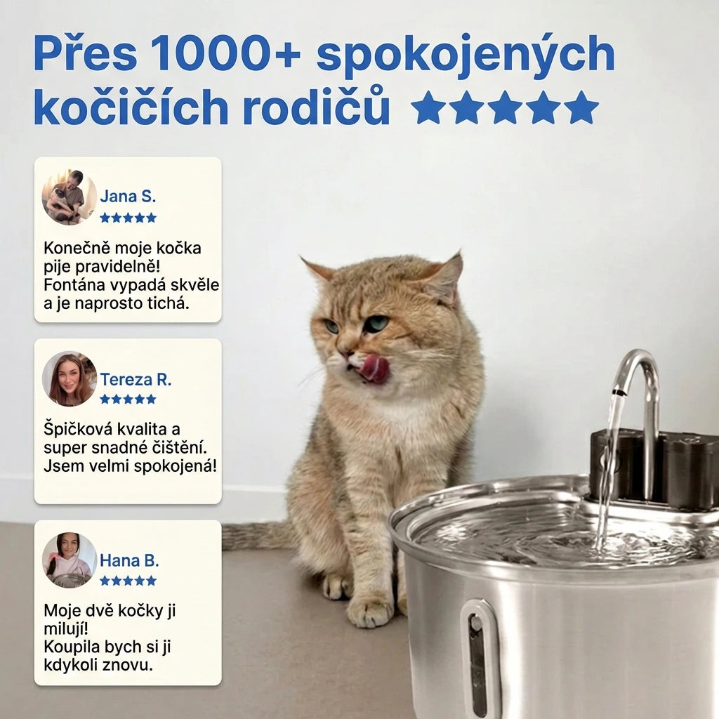 Furrient Pro - Inteligentní Nerezová Fontánka Pro Kočky