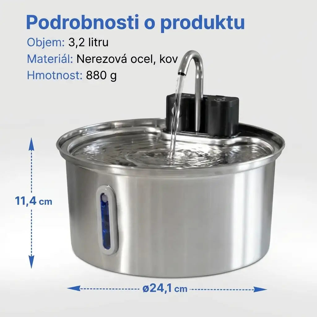Furrient Pro - Inteligentní Nerezová Fontánka Pro Kočky